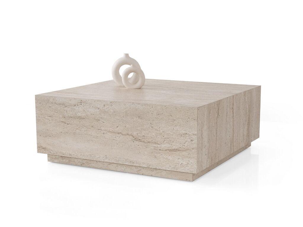 Hanah Home Клуб маса Lizbon - 9543, 90x35.5x90 см, крем боја