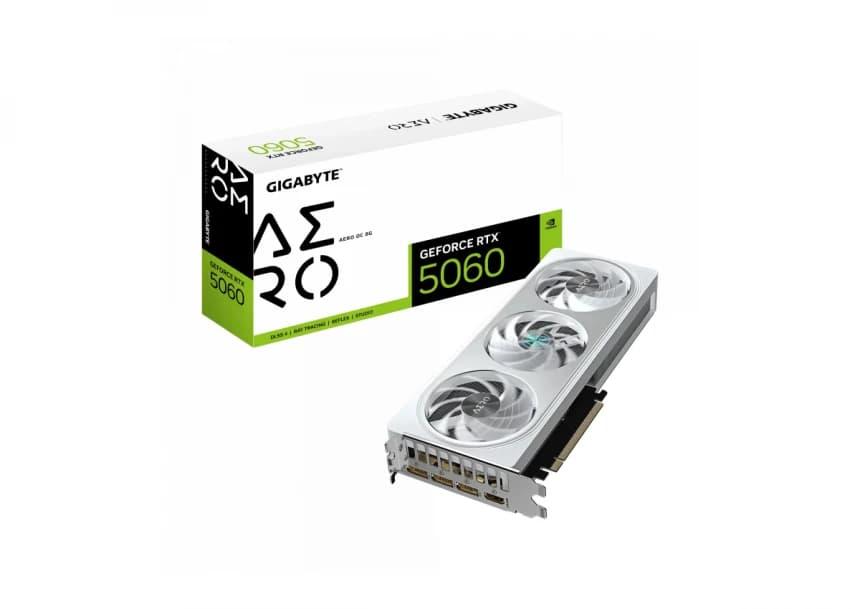 Графичка картичка Gigabyte GeForce RTX 5060, Aero OC, GV-N5060AERO, OC-8GD, 8GB, GDDR7