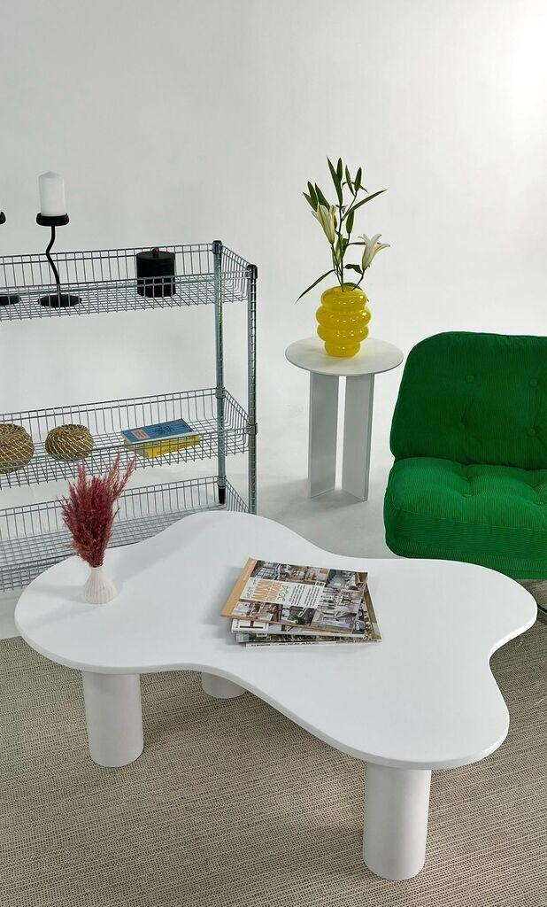 Маса Hanah Home Club Bloom, 110x40x70 см, бела