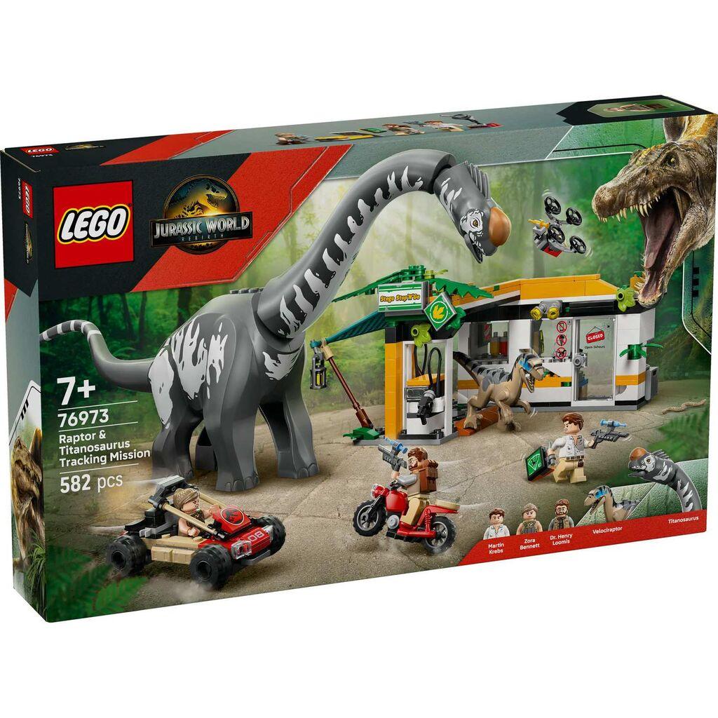 LEGO Jurassic World Мисија со раптор и титаносаурус 7+
