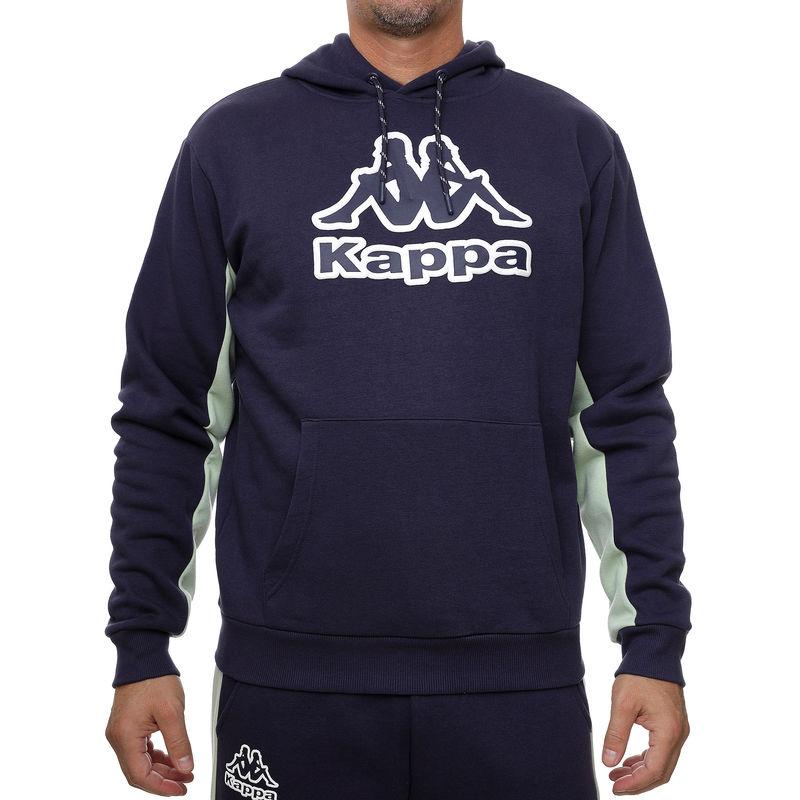 Robe di Kappa Машки дуксер Logo farti, Teget - бела
