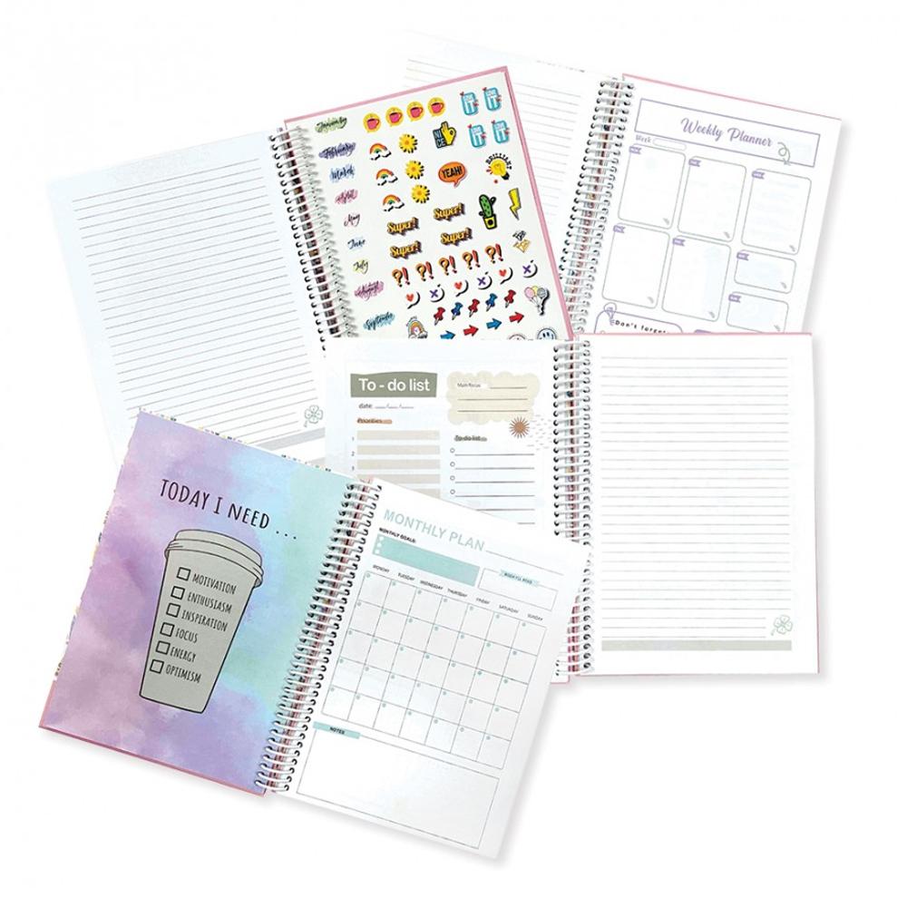 STATOVAC Планер, Со Спирала, 104 Листа, 22x28цм, Agenda, 489370, Микс