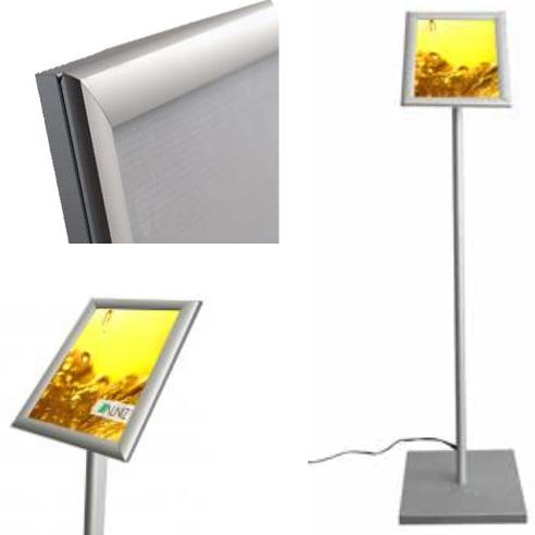 ALNIZ Рамка постер На Сталак, Со Лед Светло, А4, , In25In0A40, 210*297*1000мм