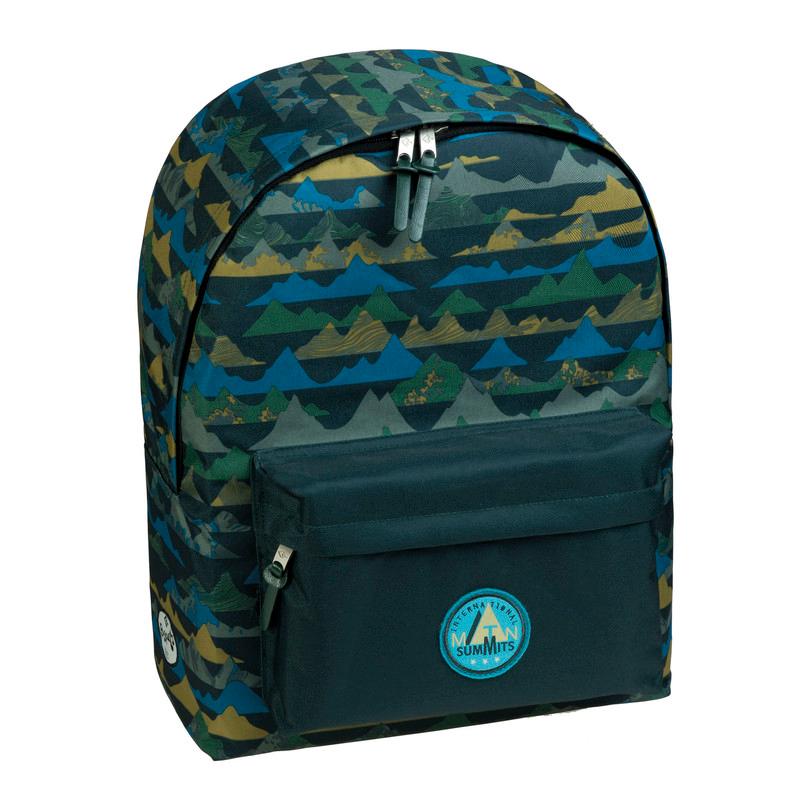 Ранец, 2 патенти, , Summits, 18.090.08970, 32*42*17цм, Маслинеста