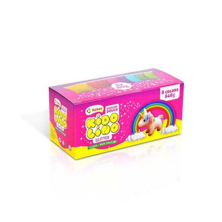 Kekec Пластелин Кидолино, Сјај, 8 парчиња, Шарена