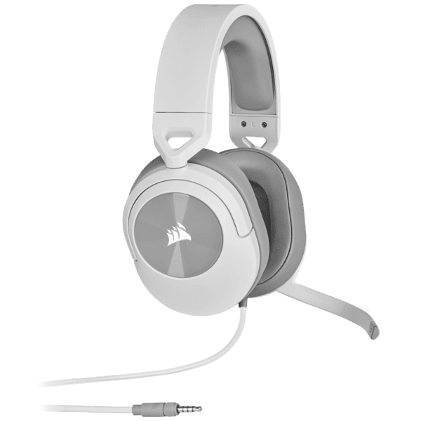 Corsair слушалки за игри HS55, жични, бели
