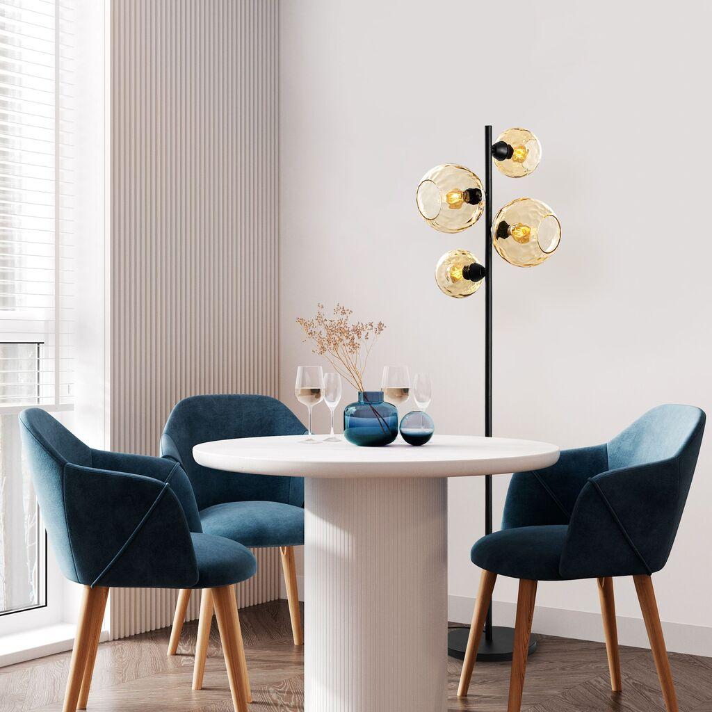 Подна ламба Opviq Benek-20-15-14514, 35x35x165 см, IP20, црно-жолта