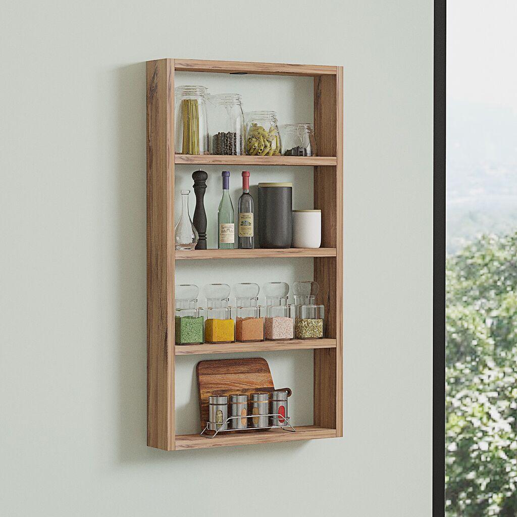 Hanah Home dzидна полица Quatro, 43,2x80x9 см, кафеава