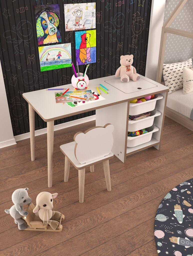 Hanah Home Комплет Детска Маса И Столчиња Soho 90X50X42 Cm Бела