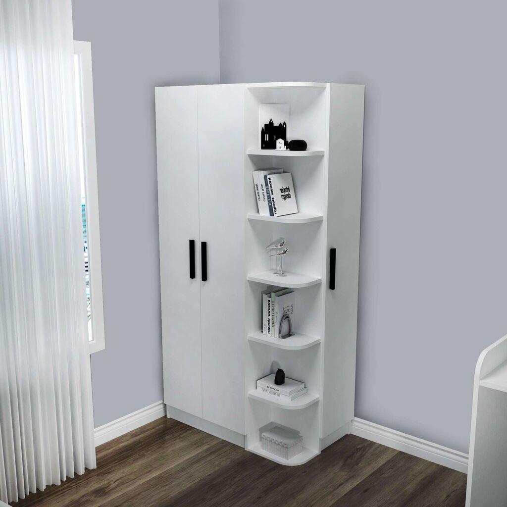 Гардероберски ламби Hanah Home, 90x50x181,8 см, бели