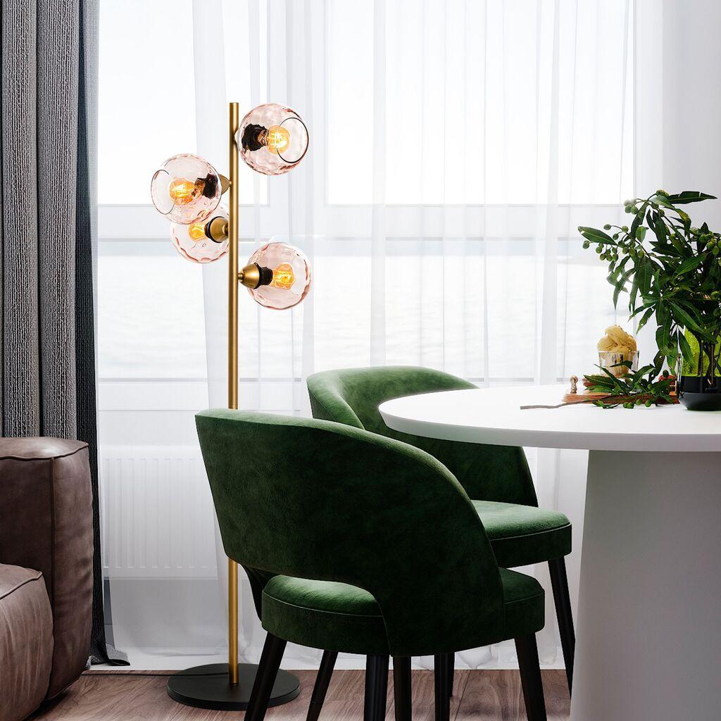 Подна ламба Opviq Benek-15-14543, 36x36x135 cm, IP20, златно-розова боја