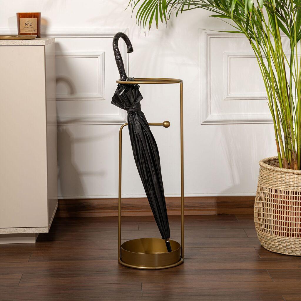 Стојал за чадор Aberto Design Semsiye-003, 22x22x60 cm, златни бои