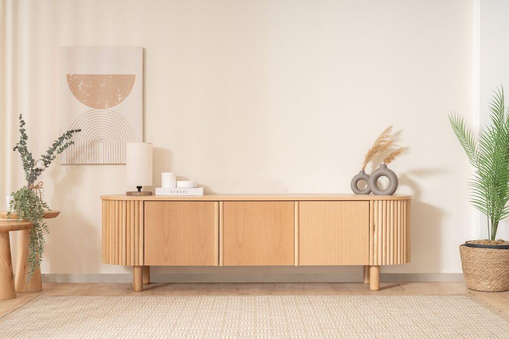 ТВ кабинет Hanah Home Lugias, 180x50x40 см, кафеава