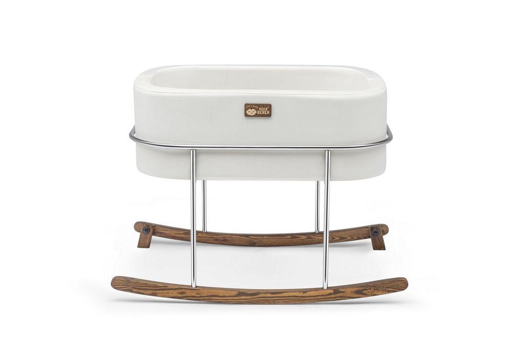 Лулка за дом Hanah Home, метална, 90x70x58 см, бело-сребрена боја