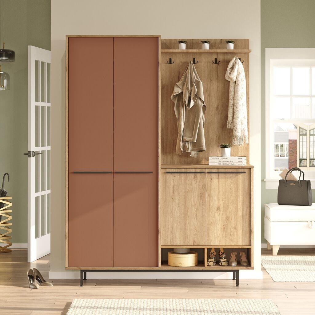 Комплет за ходник Hanah Home OS1-SK, 147,4x35,5x195,6 см, кафеава