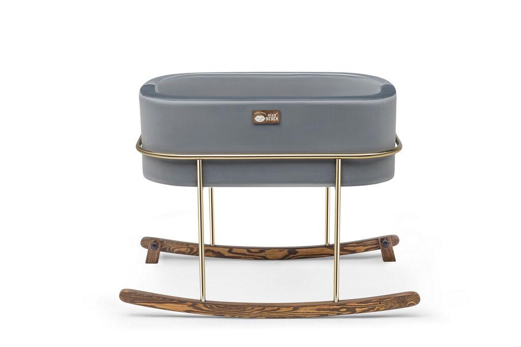 Метална лулка Hanah Home, 90x70x58 см, сиво-црна