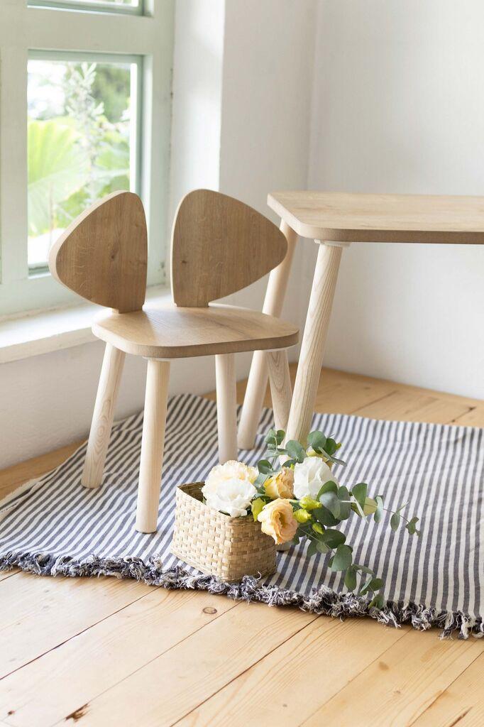 Hanah Home Комплет детска маса и столче Мики, кафеава