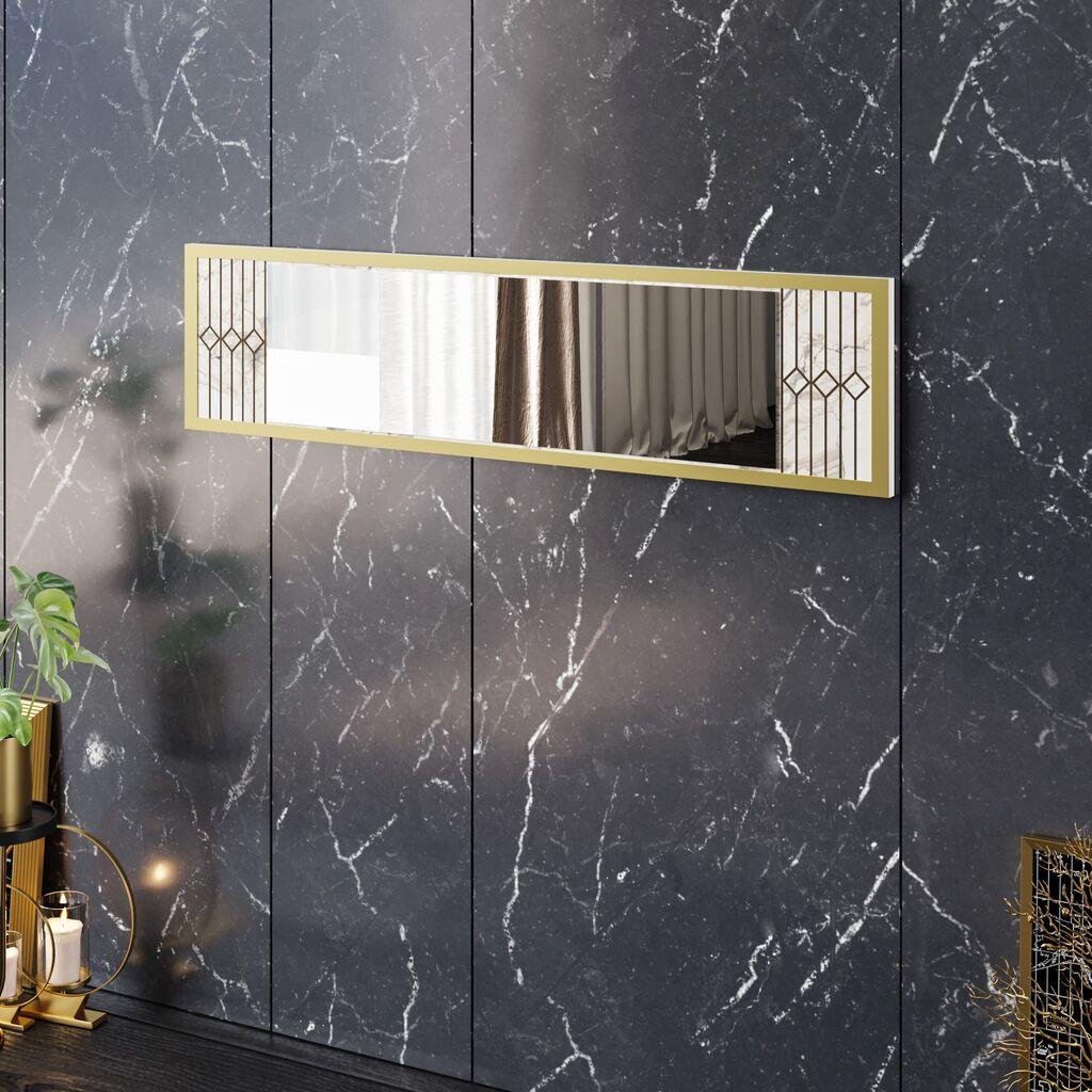 Hanah Home Декоративно огледало Фрида Конзола, 120x29.5x2 см, златна боја