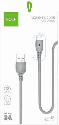 Golf ГС-79и,сив 3A IPHONE USB кабел 1м