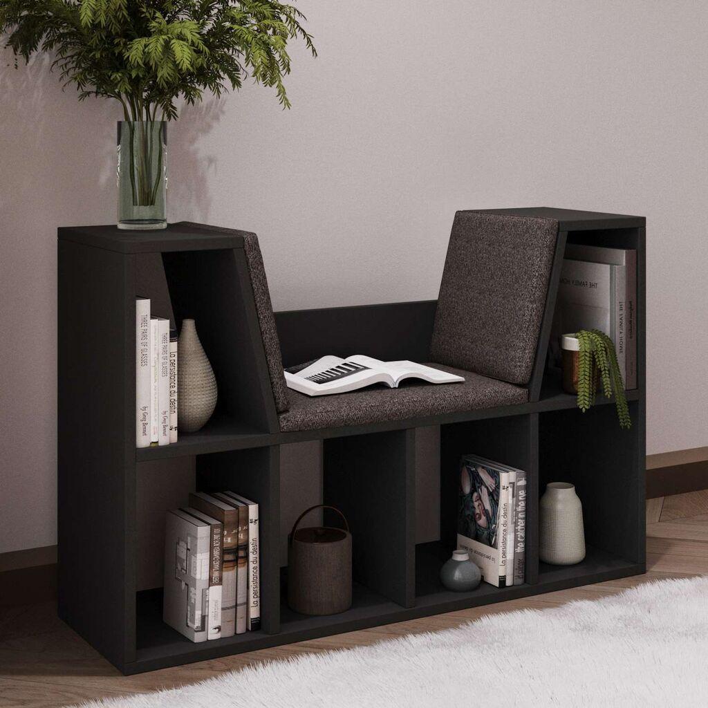 Полица за книги Hanah Home Livora, 103x63x30 см, Антрацит