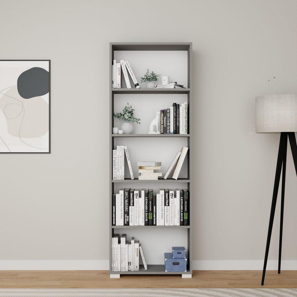 Полица за книги Hanah Home Lucas 1600-110, 64x182x25 см, бела
