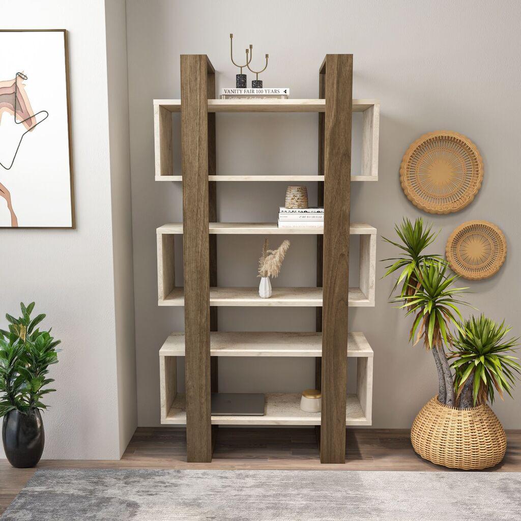 Полица за книги Hanah Home Reina, 80x150x29,5 см, орев-антрацит