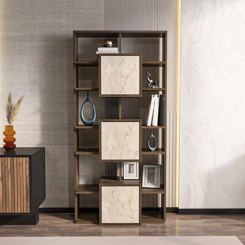 Полица за книги Hanah Home Monaco, 85x176x20 см, црна