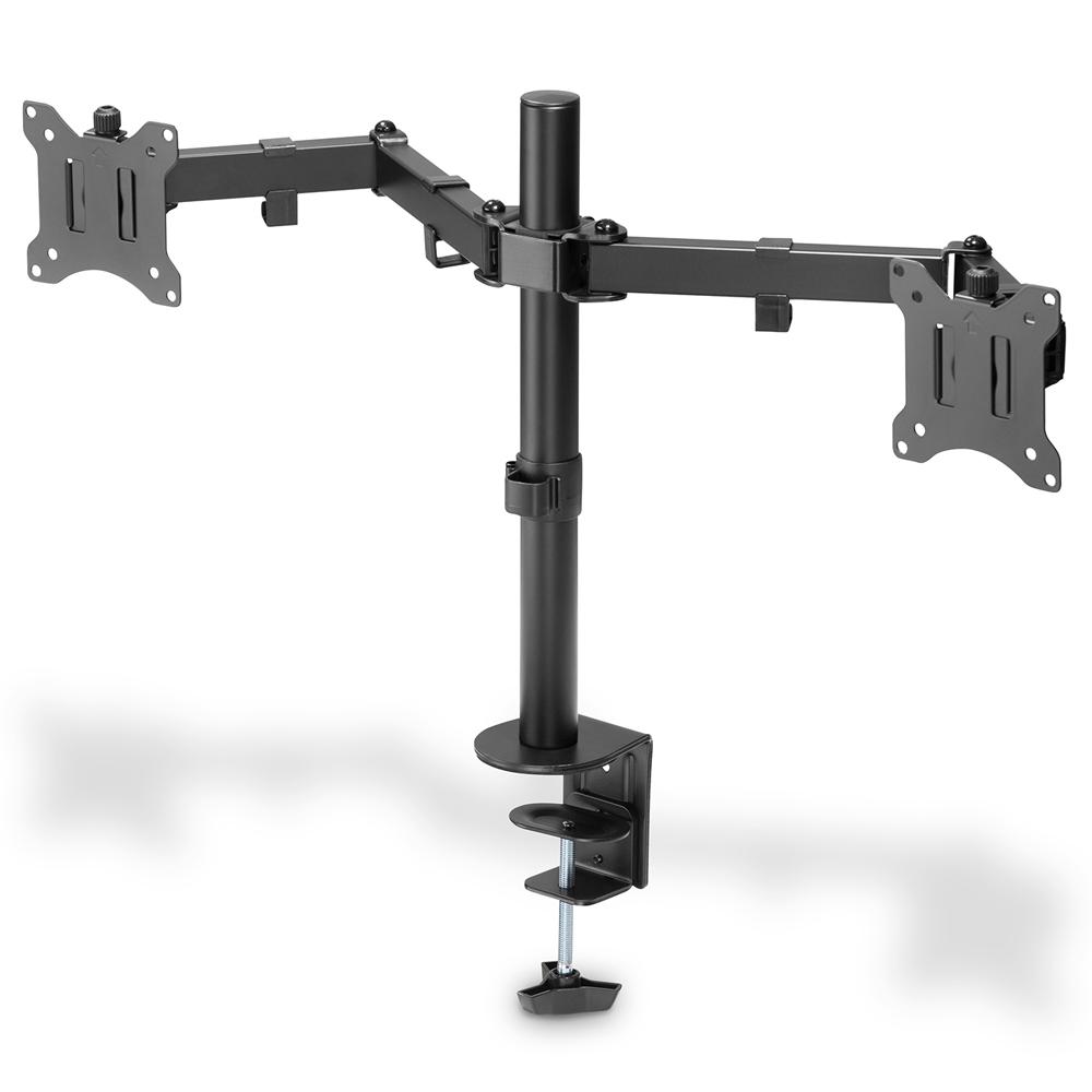 Digitus Држач за на биро за два монитори 15-32", 2x 8 кг (макс.), црн