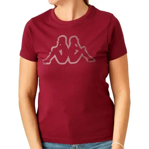 Kappa Женска маица со кратки ракави Logo Bram, Црвена