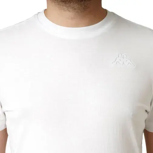 Машка маица Kappa со логото Safers, бела