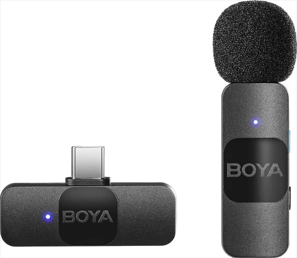 Boya Безжичен Микрофон BY-V10 Со USB-C Ресивер Црн