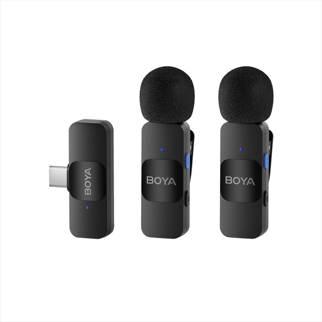 Boya Безжичен Микрофон System BY-V20 Dual Mic Со USB-C Ресивер Црн