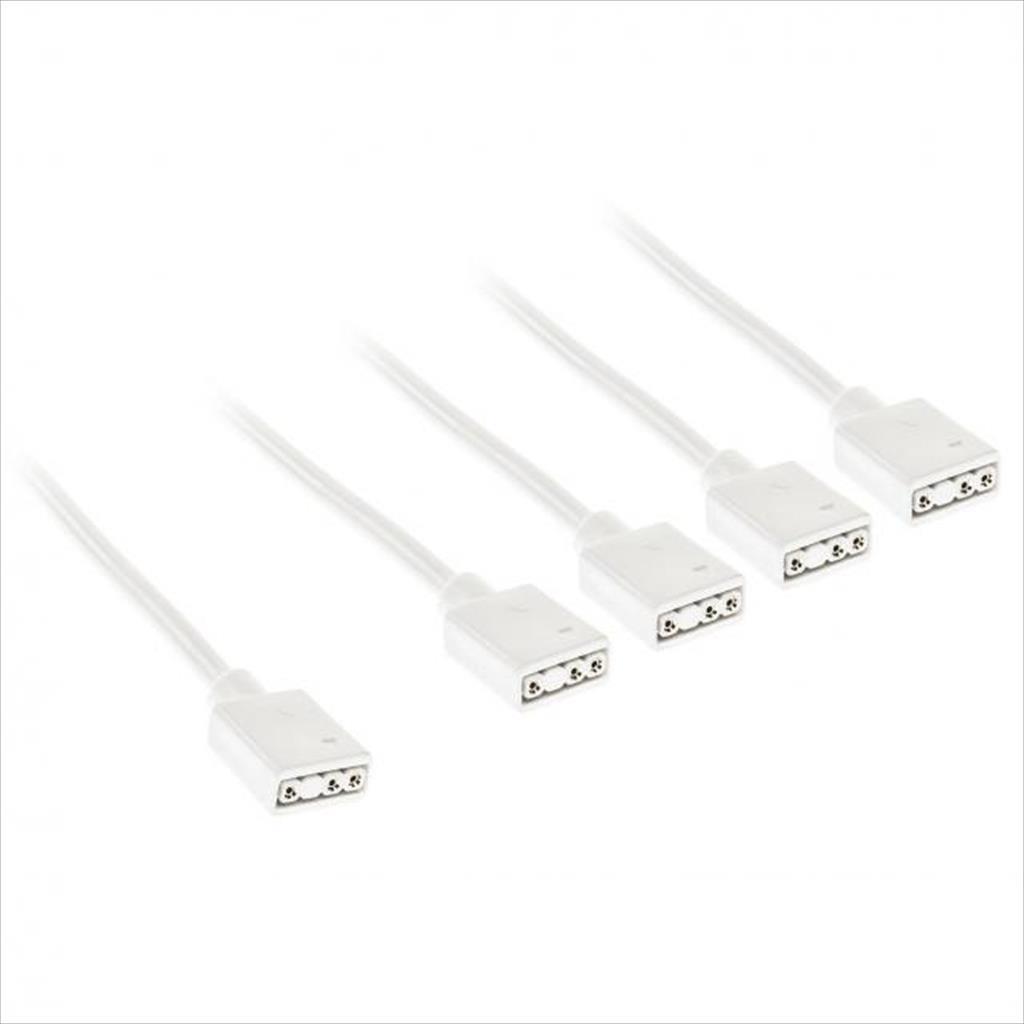Kolink Продолжен Кабел ARGB 5V 3-Pin Сплитер 1-4 30cm Бел
