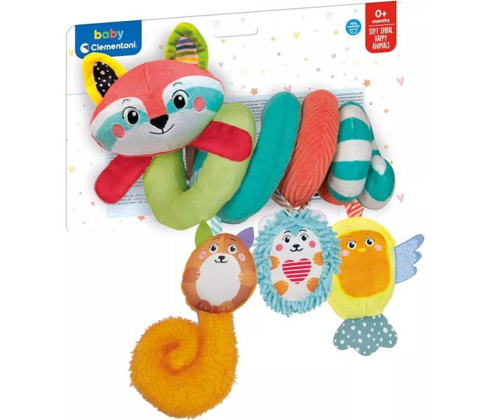 CLEMENTONI Мека спирала за количка со шумски животни