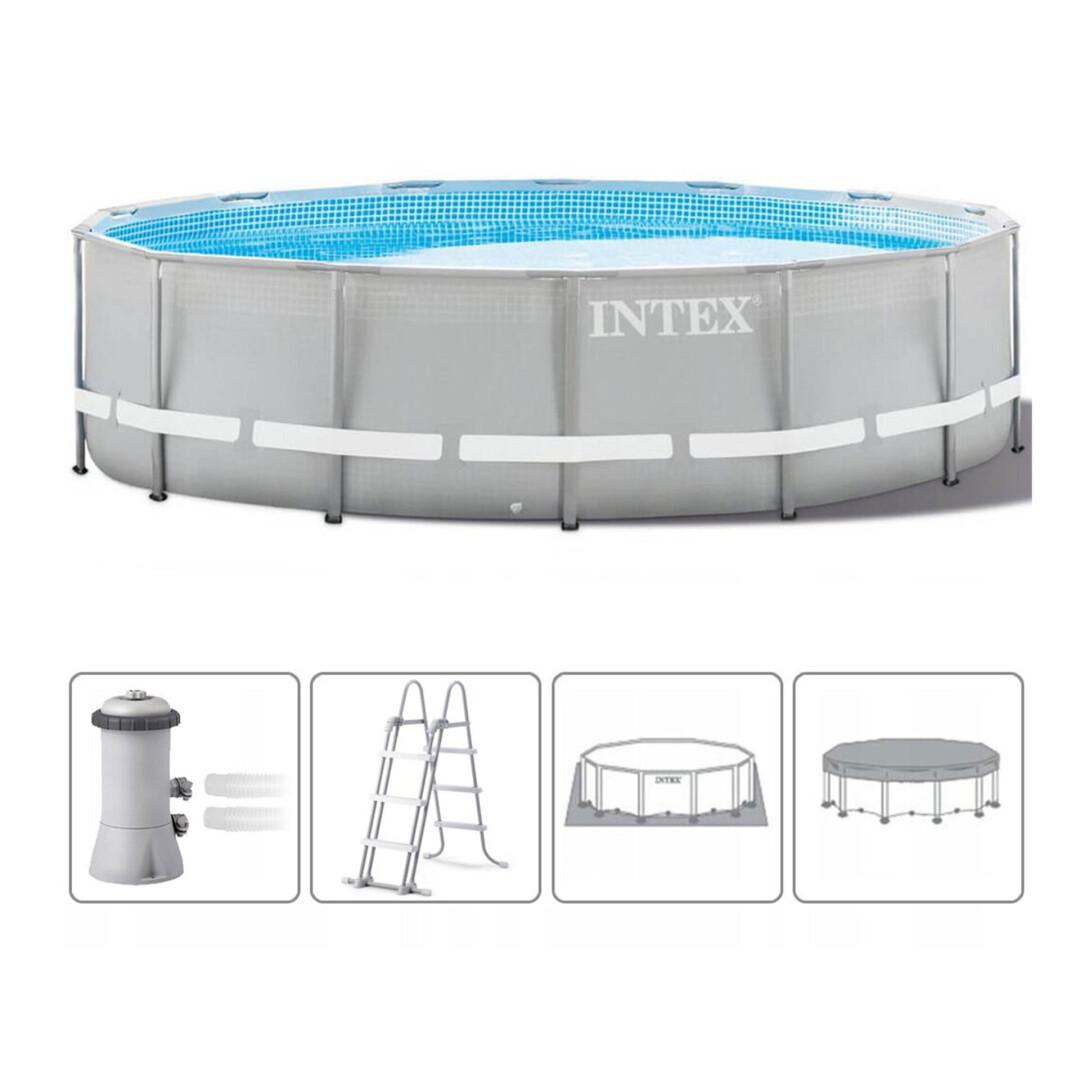Intex Базен 26756NP - Тркалезен базен со рамки, 6.1 м