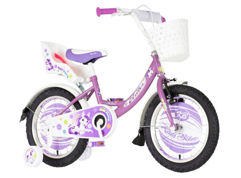 Детски велосипед VISITOR Pony 16"  105–125 см виолетов