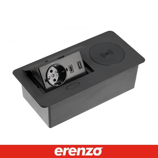 Erenzo Кабелски Стекер За Маса Skm500, Црна