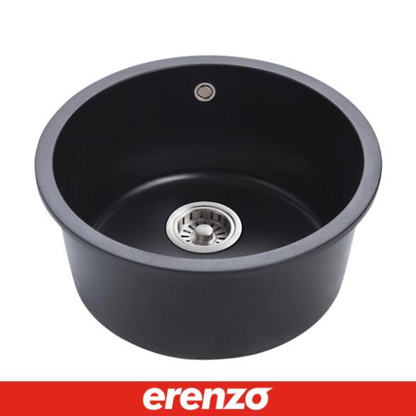 Erenzo Гранитен Садопер Ergs4646 Круг 46, Црн