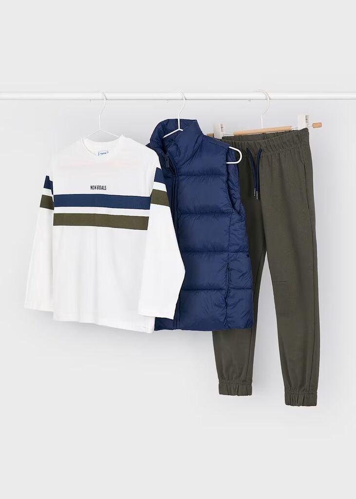 Coco Kids Спортски комплет од три дела за момчиња - тегет, 9-134cm