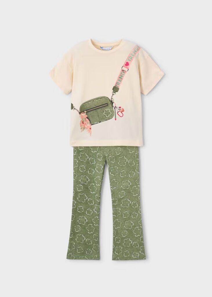 Coco Kids Хеланки и маица - зелена, 6-116cm