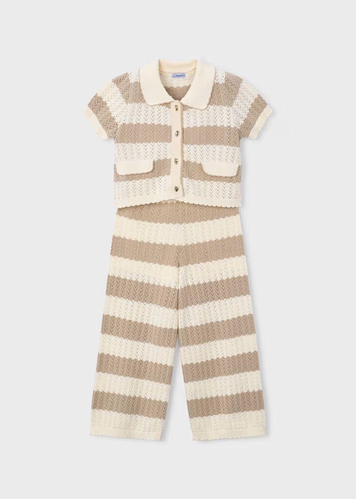 Coco Kids Плетен сет - беж, 10-140cm