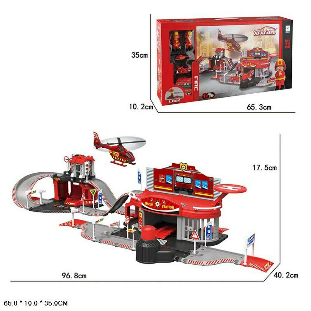 Fire Station Сет паркинг "Противпожарна станица" 77 pcs