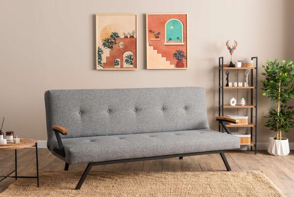 Atelier del Sofa Zven расклоплива софа, 180x64x78 см, црна