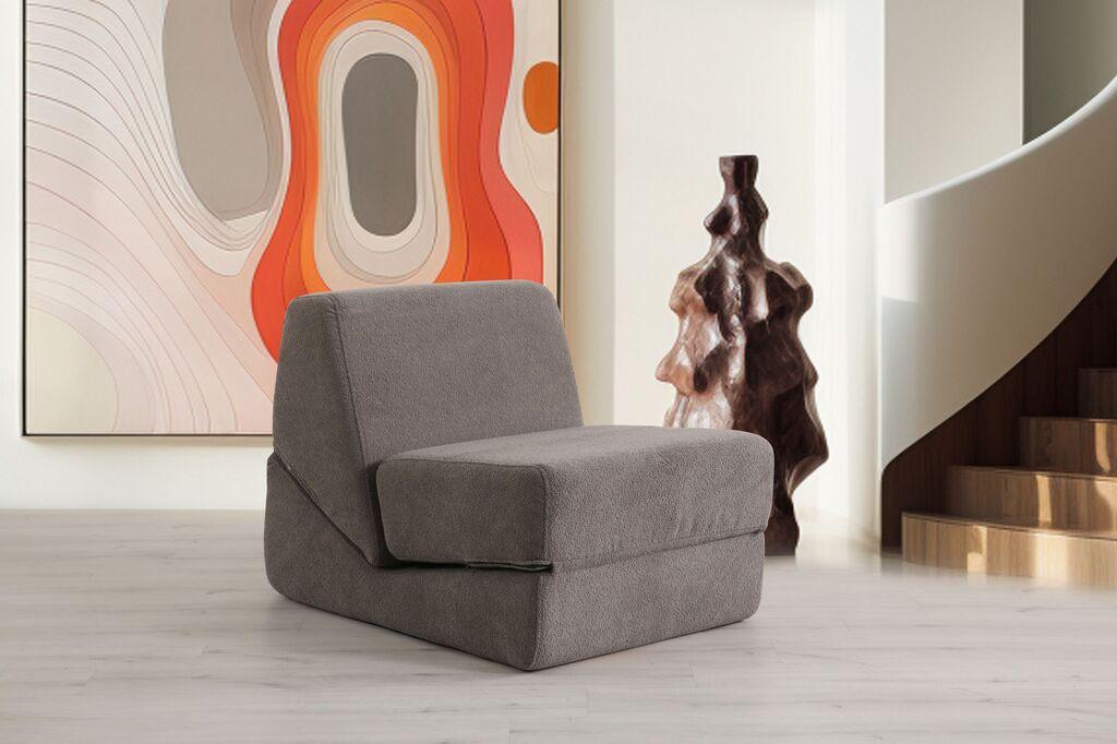 Atelier del Sofa Фотелја на расклопување Оригами, 100x70x70 см, темно сива