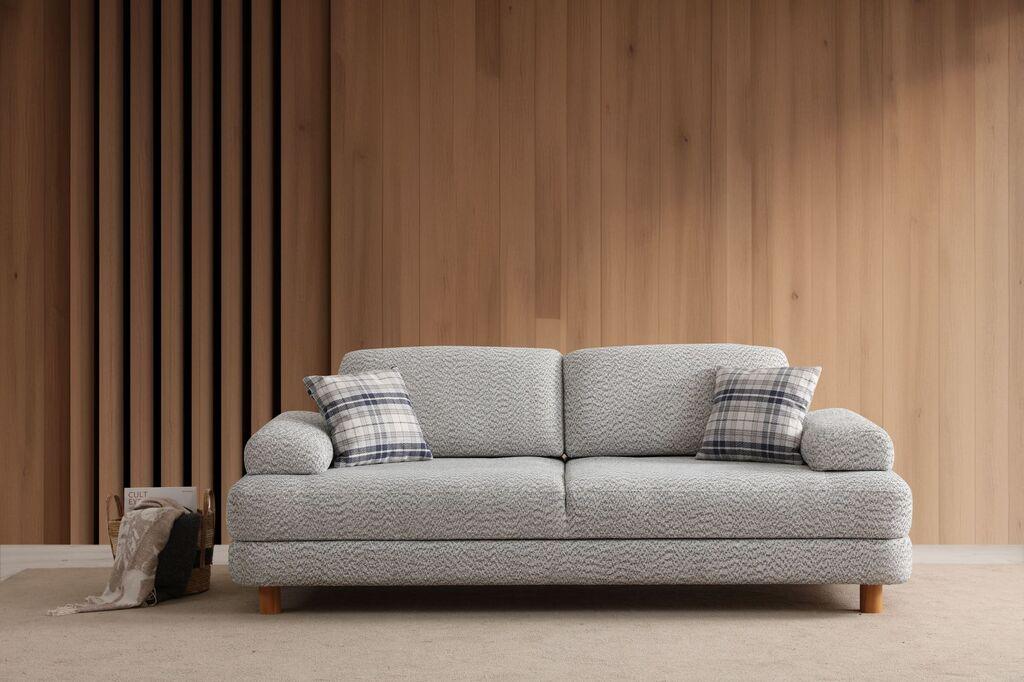 Atelier del Sofa Убава тросед на расклопување, 225x75x100 см, бела