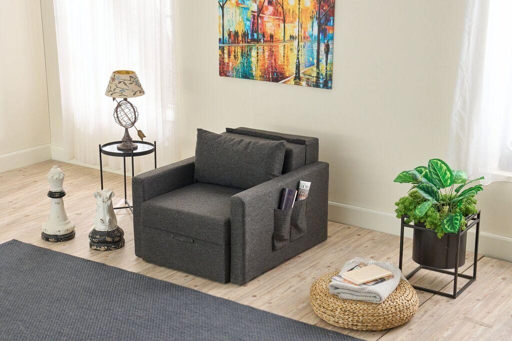 Atelier Del Sofa Фотелја 86X72X110 Cm Антрацит