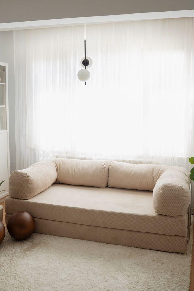 Расклопна софа Atelier del Sofa Nook, 100x200x70 см, темно сива