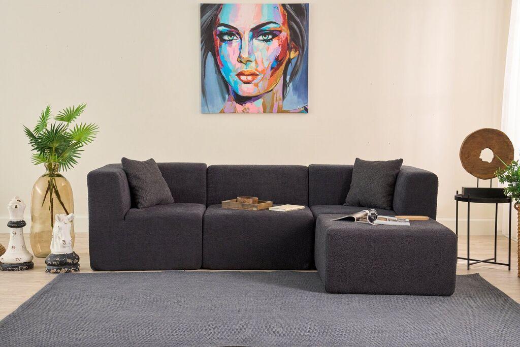 Аголен сет софа Atelier del Raks, 245x70x85 см, Антрацит