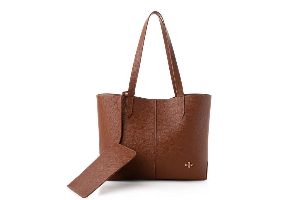 Женска чанта Lucky Bees 1294, кафеава