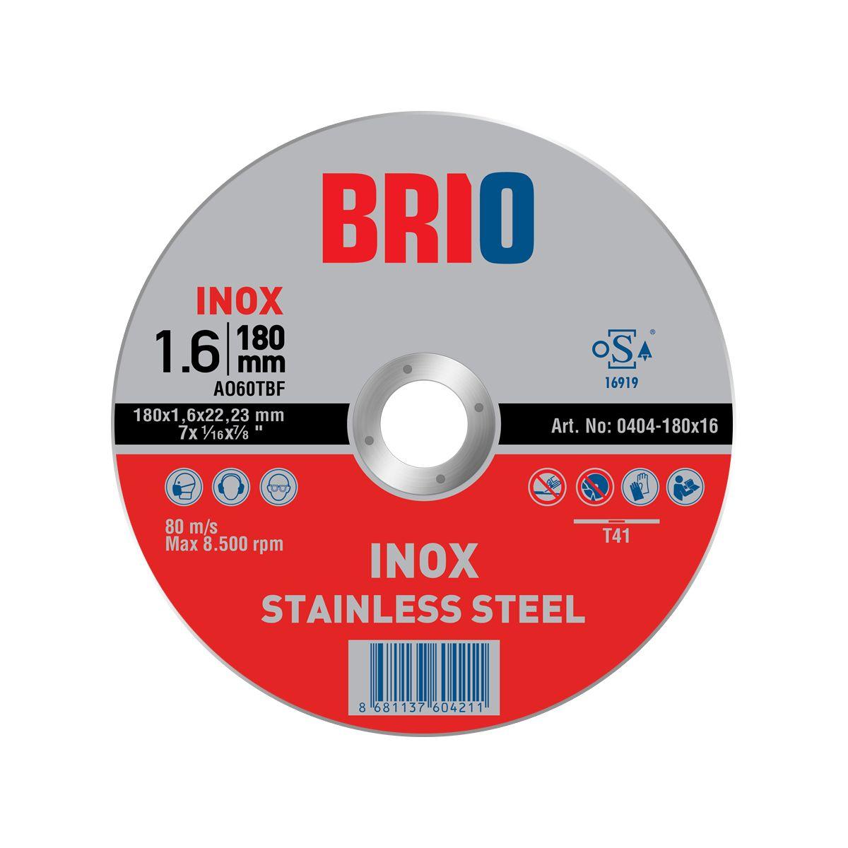BRIO Диск за сечење 180X16 Inox